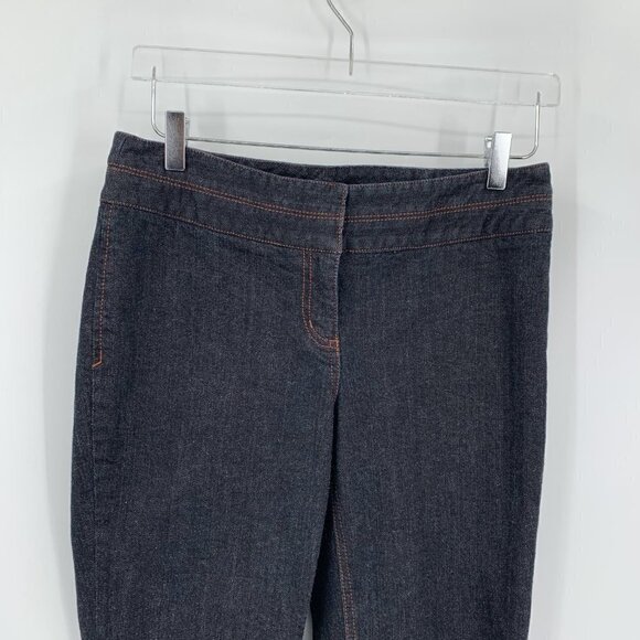 Classiques Entier trouser jeans denim dark wash blue flared leg women 8 - Picture 2 of 4